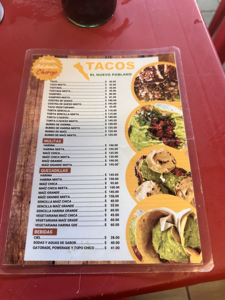 Menu Tacos El Nuevo Poblano-10