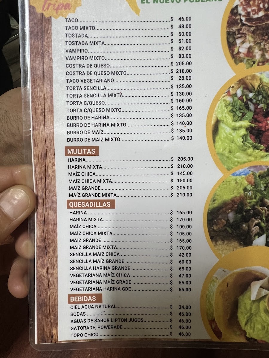 Menu Tacos El Nuevo Poblano-7